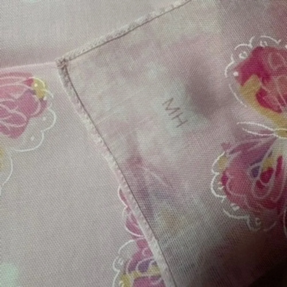 HM Scarf Handkerchief Butterfly Gauze Pink Purple Yellow 22